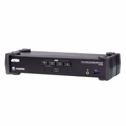 ATEN Switch USB 3.0 4K HDMI KVMP™ a 4 porte con Modalità mixer audio, 4096 x 2160 Pixel, 4K Ultra HD, 2,535 W, Nero