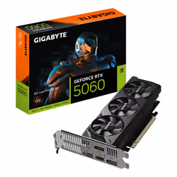 GIGABYTE GeForce RTX 5060 OC Low Profile 8G Scheda Grafica - 8GB GDDR7, 128bit, PCI-E 5.0, 2512 MHz Frequenza core, 3 x Displ ...