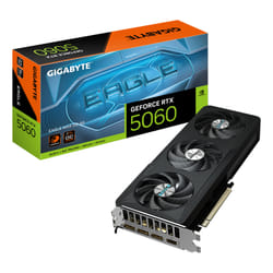 GIGABYTE GeForce RTX 5060 EAGLE MAX OC 8G Scheda Grafica – 8 GB GDDR7, 128 bit, PCI-E 5.0, frequenza core 2550 MHz, 3 x DisplayPort, 1 x HDMI, NVIDIA DLSS 4, GV-N5060EAGLEMAX OC-8GD