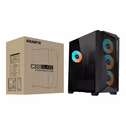 GIGABYTE C301 GLASS Midi Tower Nero - Vista aggiuntiva 7