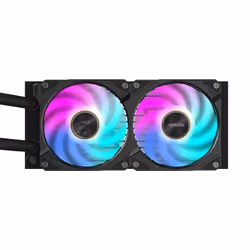 GIGABYTE AORUS WATERFORCE X II 240 Raffreddamento a liquido per CPU AIO - 2x ventole ARGB da 120 mm, LCD a colori, DAISY-CHAIN, compatibile con Intel LGA 1851 e AMD AM5 - Vista aggiuntiva 4