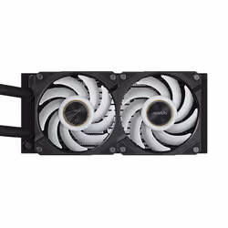 GIGABYTE AORUS WATERFORCE X II 240 Raffreddamento a liquido per CPU AIO - 2x ventole ARGB da 120 mm, LCD a colori, DAISY-CHAIN, compatibile con Intel LGA 1851 e AMD AM5 - Vista aggiuntiva 5