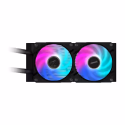 GIGABYTE AORUS WATERFORCE II 240 Raffreddamento a liquido per CPU AIO - 2x ventole ARGB da 120 mm, meccanismo a incastro, DAISY-CHAIN, compatibile con Intel LGA 1851 e AMD AM5 - Vista aggiuntiva 4