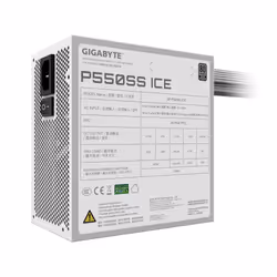 GIGABYTE P550SS ICE Alimentatore - PCIe 5.0, 80 PLUS Silver, Design completamente modulare, Ventola da 120 mm, Compatibile con ATX 3.0, Spina EU - Vista aggiuntiva 7