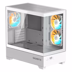 GIGABYTE C201 PANORAMIC ICE Case per PC – Mid Tower, m-ATX, supporto radiatore da 360 mm, 3 ventole preinstallate, USB 3.0, supporto RGB Fusion - Vista aggiuntiva 2