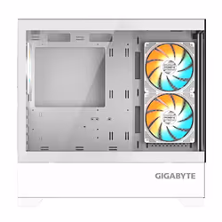 GIGABYTE C201 PANORAMIC ICE Case per PC – Mid Tower, m-ATX, supporto radiatore da 360 mm, 3 ventole preinstallate, USB 3.0, supporto RGB Fusion - Vista aggiuntiva 4