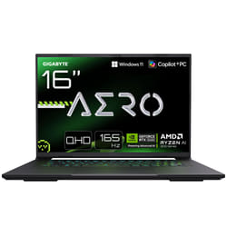 GIGABYTE AERO X16 1VH93ESC94AH laptop AMD Ryzen AI 7 350 Computer portatile 40,6 cm (16") WQXGA 16 GB DDR5-SDRAM 1 TB SSD NVIDIA GeForce RTX 5060 Wi-Fi 6E (802.11ax) Windows 11 Home Grigio
