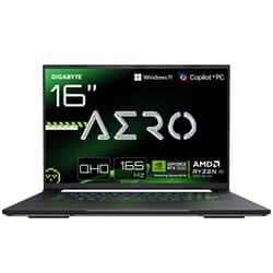 GIGABYTE AERO X16 Laptop da Gaming - Copilot+ PC, 16", 165Hz WQXGA, Ryzen AI 7 350, GPU RTX 5060, 16 GB DDR5, SSD Gen4 da 1TB, Windows 11 Home, Garanzia di 2 anni, AERO X16 1VH93ITC94DH