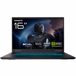 GIGABYTE GAMING A16 3WHK3ES864SD laptop AMD Ryzen™ 7 260 Computer portatile 40,6 cm (16") WUXGA 32 GB DDR5-SDRAM 1 TB SSD NVIDIA GeForce RTX 5070 Wi-Fi 6E (802.11ax) FreeDOS Nero