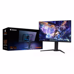 GIGABYTE Monitor da gioco OLED AORUS FO32U2P da 32” - 3840 x 2160 (UHD), 240Hz, 0,03ms, 250 cd/m², KVM, FreeSync Premium Pro, DisplayHDR True Black 400, DisplayPort 2.1 - Vista aggiuntiva 7