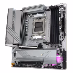 GIGABYTE B650M AORUS ELITE AX ICE Scheda madre - AMD Ryzen serie 9000, VRM a 12+2+2 fasi, fino a 8000 MHz DDR5 (OC), 1xPCIe 5.0 + 1xPCIe 4.0 M.2, LAN 2,5 GbE, WIFI 6E, USB 3.2 Gen 2x2 - Vista aggiuntiva 4