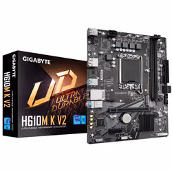 GIGABYTE H610M K V2 Scheda madre - CPU Intel Core 14ª generazione, fino a 5600 MHz DDR5, 1xPCIe 3.0 M.2, LAN 1GbE, USB 3.2 Ge ...