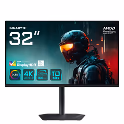 GIGABYTE MO32U 31,5" Monitor Gaming OLED 4K UHD - 3840 x 2160, 165Hz, 0.03ms, 250 cd/m², Display HDR True Black 400, HDMI 2.1 ...
