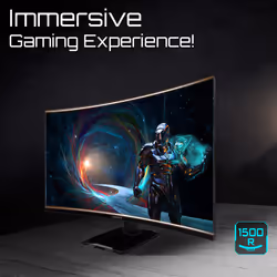 GIGABYTE GS32QCA 31,5" Monitor Gaming Curvo QHD - 2560 x 1440, 180Hz, 1ms, 250 cd/m², FreeSync, HDR Ready, HDMI 2.0, Displayport 1.4 - Vista aggiuntiva 7