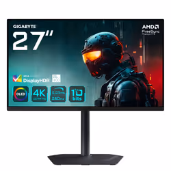 GIGABYTE MO27U2 OLED 4K UHD Gaming Monitor - 3840 x 2160, 240Hz, 0,03 ms, 1000 cd/m², Display HDR True Black 400, HDMI 2.1, D ...