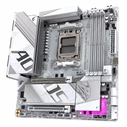 GIGABYTE B850M AORUS ELITE WIFI6E ICE Scheda Madre - Processori AMD Ryzen Serie 9000, 12+2+1 fasi VRM digitali, fino a 8200MHz DDR5 (OC), 1xPCIe 5.0 + 1xPCIe 4.0 M.2, LAN 2.5, WIFI 7, USB 3.2 Gen 2 - Vista aggiuntiva 4