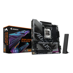 GIGABYTE B840M AORUS ELITE WIFI6E Scheda Madre – CPU AMD Ryzen 9000, VRM a 10+2+2 fasi, fino a 8200 MHz DDR5 (O.C.), 2 x M.2 PCIe 4.0, Wi-Fi 6E, LAN 2.5 GbE, USB 3.2 Gen 2
