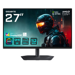 GIGABYTE MO27Q2A Monitor da gioco OLED 2K QHD 27" - 2560 x 1440, 280Hz, 0,03ms, 250 cd/m², FreeSync Premium Pro, DisplayHDR True Black 400, HDMI 2.1, DisplayPort 1.4