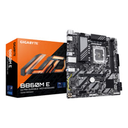 GIGABYTE B860M E Scheda Madre - CPU Intel Core Ultra Series, VRM a 4+1+2 fasi, fino a 8800MHz DDR5 (O.C), 2xPCIe 4.0 M.2, LAN 1GbE, USB 3.2 Gen 1