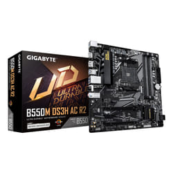 GIGABYTE B550M DS3H AC R2 Scheda madre - CPU AMD Ryzen 5000, VRM a 5+3 fasi, fino a 4733 MHz DDR4 (O.C.), 1x M.2 PCIe 4.0 + 1x M.2 PCIe 3.0, Wi-Fi 5, LAN 1 GbE, USB 3.2 Gen 1