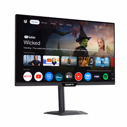 GIGABYTE M27QS Monitor Smart 27” 2K QHD - Google TV, Display wireless, 2560 x 1440, 180Hz, 1ms, 350 cd/m², FreeSync, Display HDR400, HDMI 2.0, DisplayPort 1.4 - Vista aggiuntiva 2