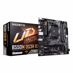 GIGABYTE B550M DS3H R2 Scheda madre - CPU AMD Ryzen 5000, VRM a 5+3 fasi, fino a 4733 MHz DDR4 (O.C.), 1x M.2 PCIe 4.0 + 1x M ...