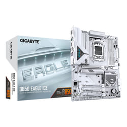 GIGABYTE B850 EAGLE ICE Scheda Madre – CPU AMD Ryzen serie 9000, VRM digitale a 8+2+2 fasi, fino a 8200 MHz DDR5 (O.C), 1 x M.2 PCIe 5.0 + 2 x M.2 PCIe 4.0, LAN 2.5 GbE, USB 3.2 Gen 2