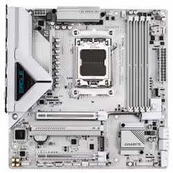 GIGABYTE B850M EAGLE WIFI6E ICE Scheda Madre – CPU AMD Ryzen serie 9000, VRM digitale a 8+2+2 fasi, fino a 8200 MHz DDR5 (OC), 1 x M.2 PCIe 5.0 + 1 x PCIe 4.0, Wi-Fi 6E, LAN 2.5 GbE, USB 3.2 Gen 2 - Vista aggiuntiva 2