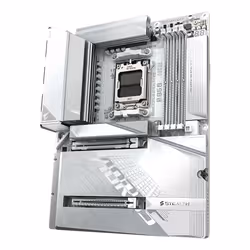 GIGABYTE B850 AORUS STEALTH ICE Scheda Madre – CPU AMD Ryzen serie 9000, VRM digitale a 14+2+2 fasi, fino a 8200 MHz DDR5 (OC), 2 x M.2 PCIe 5.0 + 2 x PCIe 4.0, Wi-Fi 7, LAN 5 GbE, USB 3.2 Gen 2 - Vista aggiuntiva 5
