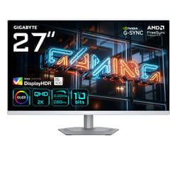 GIGABYTE MO27Q2A ICE Monitor Gaming OLED 27” 2K QHD - 2560 x 1440, 280Hz, 0.03ms, 250 cd/m², FreeSync Premium Pro, DisplayHDR True Black 400, HDMI 2.1, DisplayPort 1.4