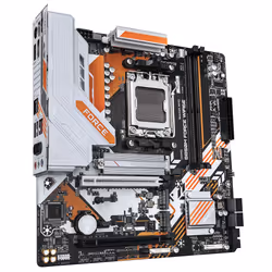 GIGABYTE B850M FORCE WIFI6E Scheda Madre – Supporta processori AMD Ryzen serie 9000, VRM digitale a 8+2+2 fasi, fino a 9600 MHz DDR5 (OC), 1 x M.2 PCIe 5.0 + 2 x M.2 PCIe 4.0, Wi-Fi 6E, LAN 2.5 GbE, USB 3.2 Gen 2 - Vista aggiuntiva 3