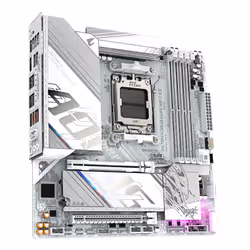 GIGABYTE X870M AORUS ELITE WIFI7 ICE Scheda Madre – Supporta CPU AMD Ryzen 9000, VRM digitale a 14+2+2 fasi, fino a 8200 Hz DDR5 (O.C), 1× PCIe 5.0 + 1× PCIe 4.0, Wi-Fi 7, LAN 2.5 GbE, USB 4 - Vista aggiuntiva 4