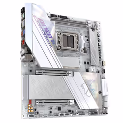 GIGABYTE X870 AORUS TACHYON ICE Scheda Madre – Supporta CPU AMD Ryzen 9000, VRM digitale a 18+2+2 fasi, fino a 9600 MHz DDR5 (OC), 1 x PCIe 5.0 + 2 x PCIe 4.0, Wi-Fi 7, LAN 5 GbE, USB 4 - Vista aggiuntiva 3