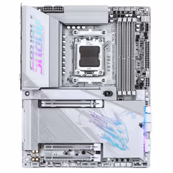 GIGABYTE X870E AORUS PRO X3D ICE Scheda Madre – Supporta CPU AMD Ryzen 9000, VRM Digitale a 18+2+2 fasi, fino a 9000 Hz DDR5 (OC), 2 x PCIe 5.0 + 2 x PCIe 4.0, Wi-Fi 7, LAN 5 GbE, USB 4 - Vista aggiuntiva 2