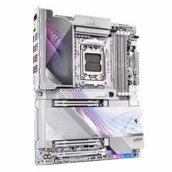 GIGABYTE X870E AORUS MASTER X3D ICE Scheda Madre – Supporta CPU AMD Ryzen 9000, VRM Digitale a 18+2+2 fasi, fino a 9000 Hz DDR5 (OC), 2 x PCIe 5.0 + 3 x PCIe 4.0, Wi-Fi 7, LAN 10 GbE, USB 4 - Vista aggiuntiva 4