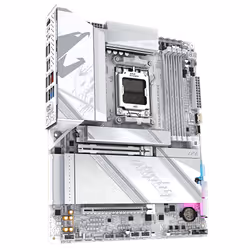 GIGABYTE X870 AORUS ELITE X3D ICE Scheda Madre - Supporta CPU AMD Ryzen 9000, VRM digitale 16+2+2 fasi, fino a 9000Hz DDR5 (OC), 2xPCIe 5.0 + 2xPCIe 4.0, Wi-Fi 7, LAN 2.5GbE, USB 4 - Vista aggiuntiva 3