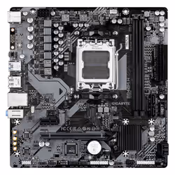 GIGABYTE B840M H Scheda Madre - CPU AMD Ryzen 9000, VRM a 5+2+2 fasi, fino a 7200MHz DDR5 (O.C), 1xPCIe 4.0 M.2, LAN 1GbE, USB 3.2 Gen 1 - Vista aggiuntiva 2