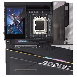 GIGABYTE X870E AORUS XTREME X3D AI TOP Scheda Madre - Supporta CPU AMD Ryzen serie 9000, VRM a 24+2+2 fasi, fino a 9000MHz DDR5 (O.C.), 2xPCIe 5.0 M.2 + 3xPCIe 4.0 M.2, Wi-Fi 7, LAN 10GbE, USB 4 - Vista aggiuntiva 2