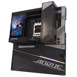 GIGABYTE X870E AORUS XTREME X3D AI TOP Scheda Madre - Supporta CPU AMD Ryzen serie 9000, VRM a 24+2+2 fasi, fino a 9000MHz DDR5 (O.C.), 2xPCIe 5.0 M.2 + 3xPCIe 4.0 M.2, Wi-Fi 7, LAN 10GbE, USB 4 - Vista aggiuntiva 3