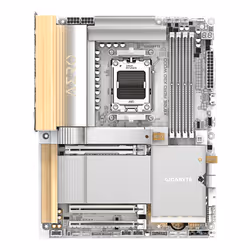 GIGABYTE X870E AERO X3D WOOD Scheda Madre - Supporta CPU AMD Ryzen 9000, VRM digitale a 16+2+2 fasi, fino a 9000Hz DDR5 (O.C.), 2xPCIe 5.0 + 2xPCIe 4.0, Wi-Fi 7, LAN 5GbE, USB 4 - Vista aggiuntiva 2