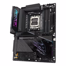 GIGABYTE X870E AORUS PRO X3D Scheda Madre - Supporta CPU AMD Ryzen 9000, VRM digitale a 18+2+2 fasi, fino a 9000MHz DDR5 (O.C.), 2xPCIe 5.0 + 2xPCIe 4.0, Wi-Fi 7, LAN 5GbE, USB 4 - Vista aggiuntiva 4