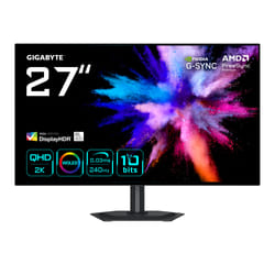 GIGABYTE GO27Q24G Monitor Gaming OLED 27” 2K QHD - 2560 x 1440, 240Hz, 0.03ms, 275 cd/m², FreeSync Premium, G-Sync Compatibile, HDMI 2.1, DisplayPort 1.4