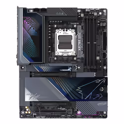 GIGABYTE X870E AORUS MASTER X3D Scheda Madre - Supporta CPU AMD Ryzen 9000, VRM digitale a 18+2+2 fasi, fino a 9000MHz DDR5 (O.C.), 2xPCIe 5.0 + 3xPCIe 4.0, Wi-Fi 7, LAN 10GbE, USB 4 - Vista aggiuntiva 2