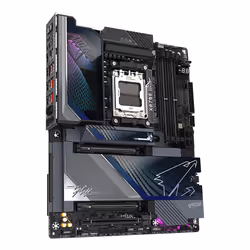 GIGABYTE X870E AORUS MASTER X3D Scheda Madre - Supporta CPU AMD Ryzen 9000, VRM digitale a 18+2+2 fasi, fino a 9000MHz DDR5 (O.C.), 2xPCIe 5.0 + 3xPCIe 4.0, Wi-Fi 7, LAN 10GbE, USB 4 - Vista aggiuntiva 4