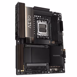 GIGABYTE X870E AERO X3D DARK WOOD Scheda Madre – Supporta CPU AMD Ryzen 9000, VRM digitale a 16+2+2 fasi, fino a 9000 Hz DDR5 (OC), 2x PCIe 5.0 + 2x PCIe 4.0, Wi-Fi 7, LAN 5 GbE, USB 4 - Vista aggiuntiva 3