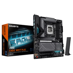 GIGABYTE Z890 EAGLE WIFI7 PLUS Scheda Madre – Supporto per CPU Intel Core Ultra (Serie 2), VRM a 14+1+2 fasi, fino a 9466 MHz DDR5 (OC), 1x PCIe 5.0 + 3x PCIe 4.0, Wi-Fi 7, LAN 2.5 GbE, USB 4
