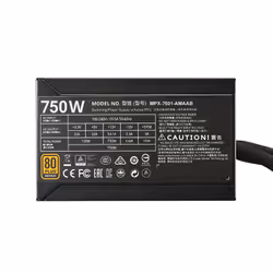 Cooler Master MasterWatt 750 alimentatore per computer 750 W 24-pin ATX ATX Nero - Vista aggiuntiva 8