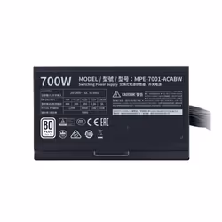 Cooler Master MWE 700 White 230V - V2 alimentatore per computer 700 W 24-pin ATX ATX Nero - Vista aggiuntiva 6