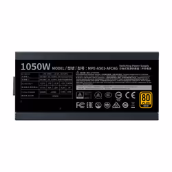 Cooler Master MWE Gold 1050 - V2 Full Modular alimentatore per computer 1050 W 24-pin ATX ATX Nero - Vista aggiuntiva 7