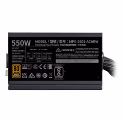 Cooler Master MWE Bronze 550 V3 230V alimentatore per computer 550 W 24-pin ATX ATX Nero - Vista aggiuntiva 4